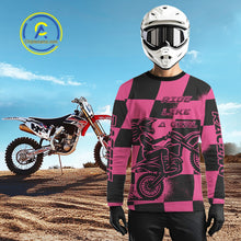 Load image into Gallery viewer, Pink Motocross Jersey for Women Kid Girl Custom Dirt Bike Shirts Motorcycle Racing Shirt XM431