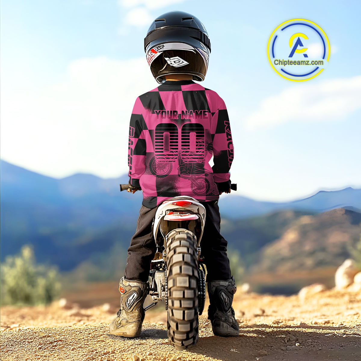 Pink Motocross Jersey for Women Kid Girl Custom Dirt Bike Shirts Motorcycle Racing Shirt XM431