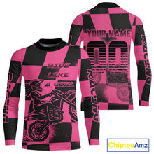 Load image into Gallery viewer, Pink Motocross Jersey for Women Kid Girl Custom Dirt Bike Shirts Motorcycle Racing Shirt XM431