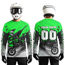 Load image into Gallery viewer, Green Motocross Jersey Men Women Kid Custom Dirt Bike Shirts Motorcycle Riding Shirt XM433