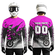 Load image into Gallery viewer, Purple Motocross Jersey Men Women Kid Custom Dirt Bike Shirts Motorcycle Riding Shirt XM433