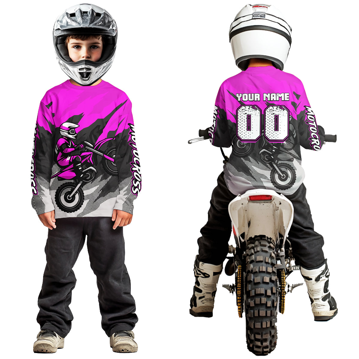 Purple Motocross Jersey Men Women Kid Custom Dirt Bike Shirts Motorcycle Riding Shirt XM433
