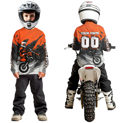 Orange Motocross Jersey Men Women Kid Custom Dirt Bike Shirts Motorcycle Riding Shirt XM433