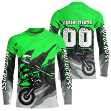 Load image into Gallery viewer, Green Motocross Jersey Men Women Kid Custom Dirt Bike Shirts Motorcycle Riding Shirt XM433