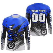 Load image into Gallery viewer, Blue Motocross Jersey Men Women Kid Custom Dirt Bike Shirts Motorcycle Riding Shirt XM433
