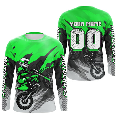 Green Motocross Jersey Men Women Kid Custom Dirt Bike Shirts Motorcycle Riding Shirt XM433