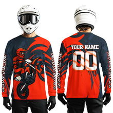 Load image into Gallery viewer, Orange Motocross Jersey Custom for Men Women Kid Dirt Bike Shirts Motorcycle Shirt XM436