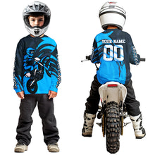Load image into Gallery viewer, Blue Motocross Jersey Custom for Men Women Kid Dirt Bike Shirts Motorcycle Shirt XM436