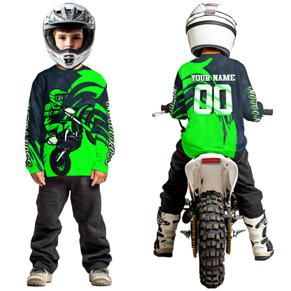 Green Motocross Jersey Custom for Men Women Kid Dirt Bike Shirts Motorcycle Shirt XM436