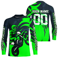 Load image into Gallery viewer, Green Motocross Jersey Custom for Men Women Kid Dirt Bike Shirts Motorcycle Shirt XM436