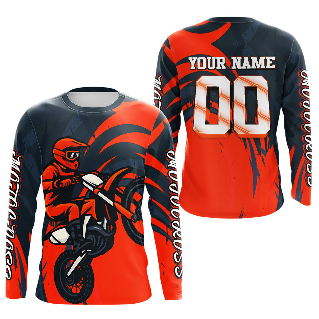 Orange Motocross Jersey Custom for Men Women Kid Dirt Bike Shirts Motorcycle Shirt XM436
