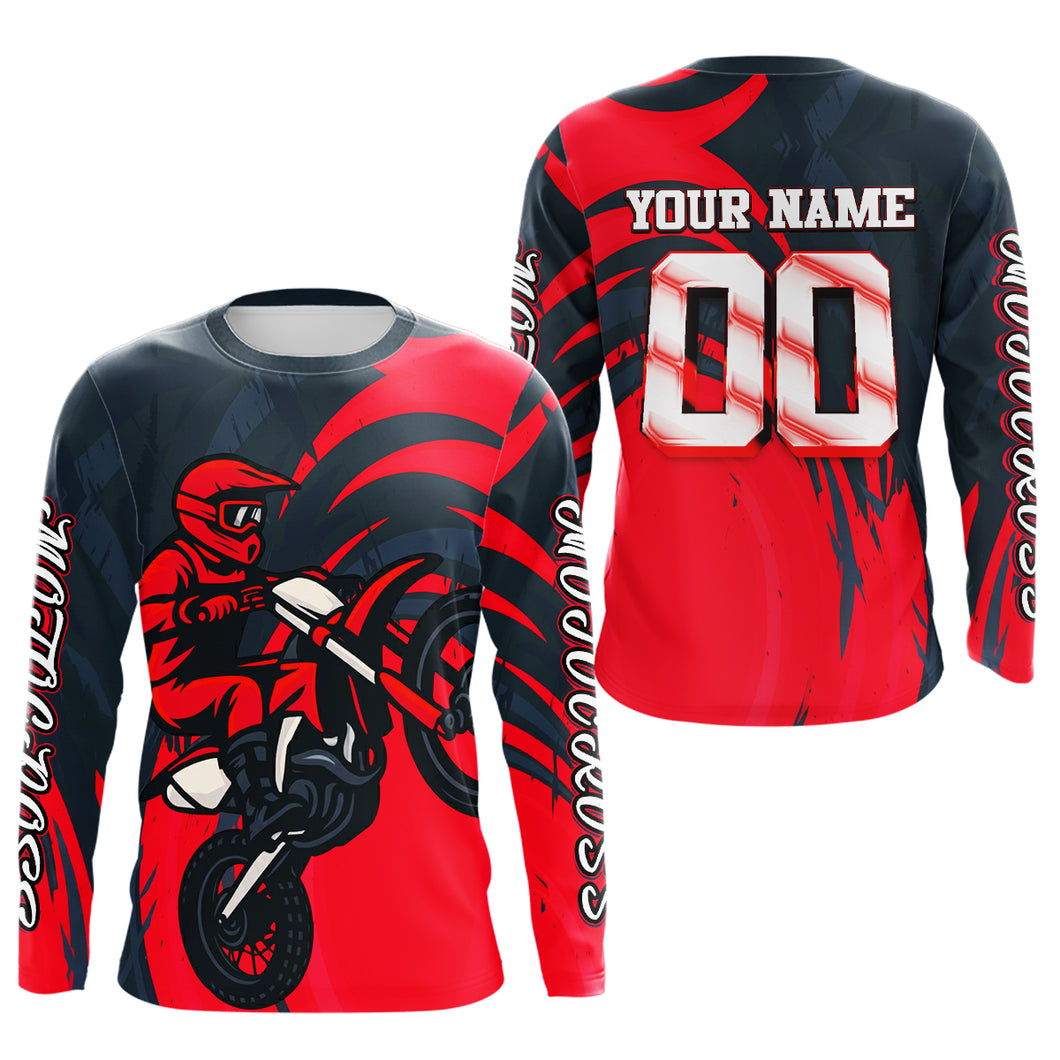 Red Motocross Jersey Custom for Men Women Kid Dirt Bike Shirts Motorcycle Shirt XM436