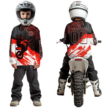 Load image into Gallery viewer, Custom Red Motocross Racing Jersey for Men Women Kid Dirt Bike Shirts Riding Shirt XM445