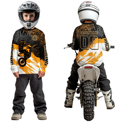 Custom Orange Motocross Racing Jersey for Men Women Kid Dirt Bike Shirts Riding Shirt XM445