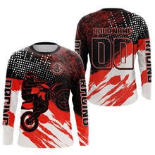 Load image into Gallery viewer, Custom Red Motocross Racing Jersey for Men Women Kid Dirt Bike Shirts Riding Shirt XM445