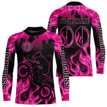 Load image into Gallery viewer, Pink Flaming Motocross Racing Jersey Men Women Kid Dirt Bike Shirts Motorcycle Shirt XM447