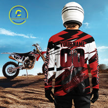 Load image into Gallery viewer, Red and Black Custom Motocross Jersey Men Women Kid Dirt Bike Motorcycle Shirt XM455