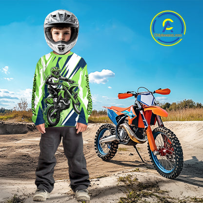 Green Motocross Jersey for Men Women Kid Dirt Bike Shirts Custom Off road Riding Shirt XM466