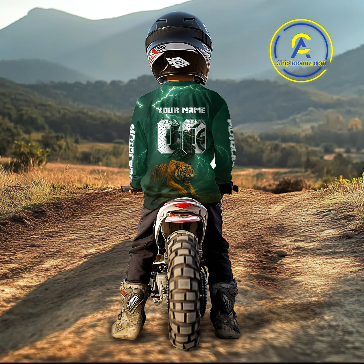 Lightning Tiger Motocross Jersey Custom Dirt Bike Shirts for Men Kid Women Riding Shirt XM407