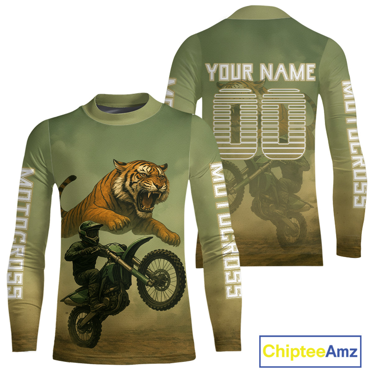 Tiger Motocross Jersey Custom Dirt Bike Shirts for Men Kid Women Off Road Jersey XM406