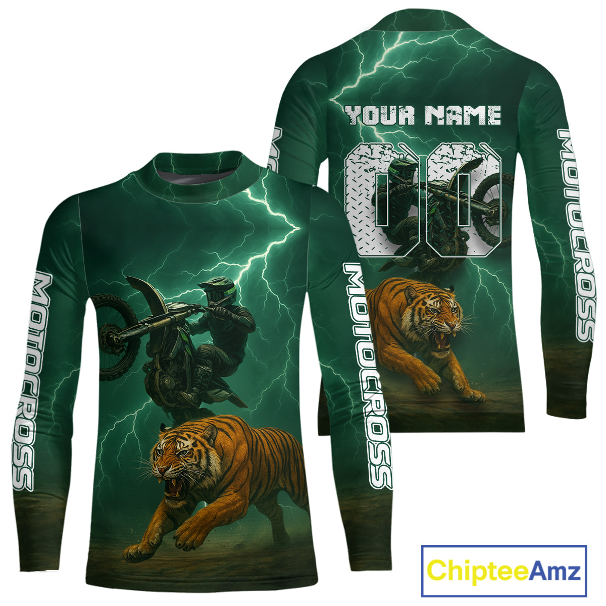 Lightning Tiger Motocross Jersey Custom Dirt Bike Shirts for Men Kid Women Riding Shirt XM407