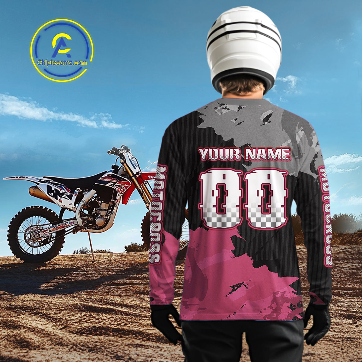 Pink Custom Motocross Racing Jersey for Kid Men Women Dirt Bike Shirts Moto Shirt XM478