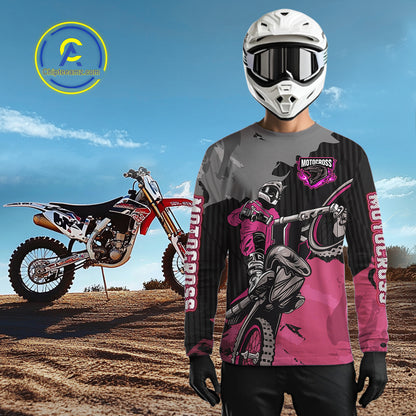 Pink Custom Motocross Racing Jersey for Kid Men Women Dirt Bike Shirts Moto Shirt XM478