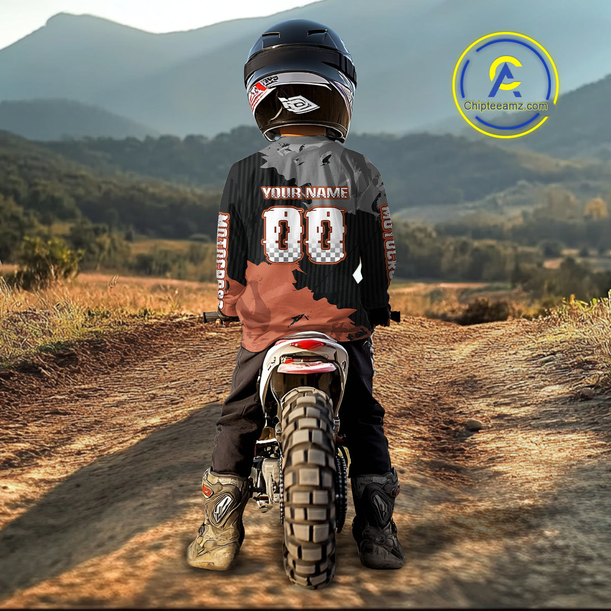 Orange Custom Motocross Racing Jersey for Kid Men Women Dirt Bike Shirts Moto Shirt XM478