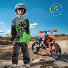 Load image into Gallery viewer, Green Custom Motocross Racing Jersey for Kid Men Women Dirt Bike Shirts Moto Shirt XM478