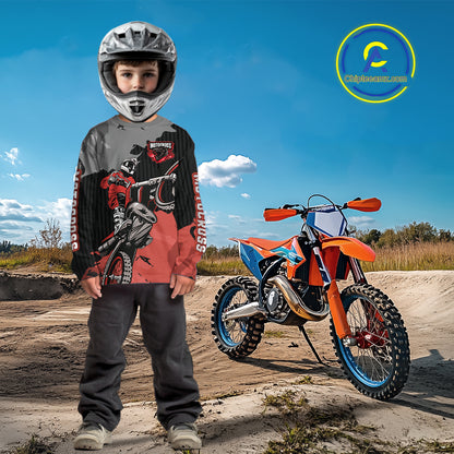 Red Custom Motocross Racing Jersey for Kid Men Women Dirt Bike Shirts Moto Shirt XM478