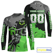 Load image into Gallery viewer, Green Custom Motocross Racing Jersey for Kid Men Women Dirt Bike Shirts Moto Shirt XM478