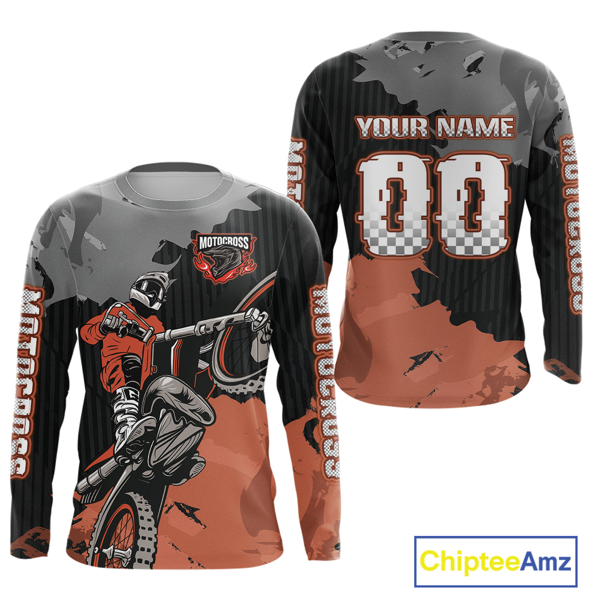 Orange Custom Motocross Racing Jersey for Kid Men Women Dirt Bike Shirts Moto Shirt XM478