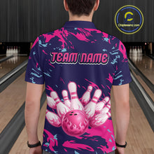Load image into Gallery viewer, Purple Custom Bowling Shirts for Team Women Men Bowling Jersey Polo&amp;1/4 Zip Shirt MBL225