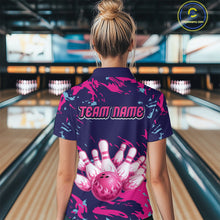 Load image into Gallery viewer, Purple Custom Bowling Shirts for Team Women Men Bowling Jersey Polo&amp;1/4 Zip Shirt MBL225