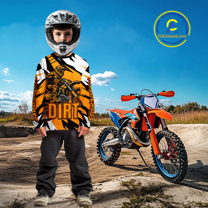 Custom Orange Motocross Racing Jersey Men Kid Women Dirt Bike Shirts Riding Shirt XM479
