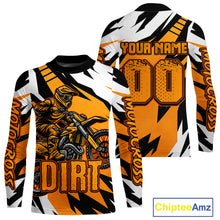 Load image into Gallery viewer, Custom Orange Motocross Racing Jersey Men Kid Women Dirt Bike Shirts Riding Shirt XM479