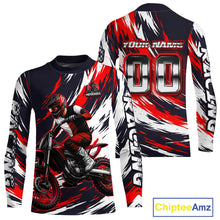 Load image into Gallery viewer, Custom Motocross Jersey for Men Kid Women Dirt Bike Jersey Red&amp;Black Riding Shirt XM481