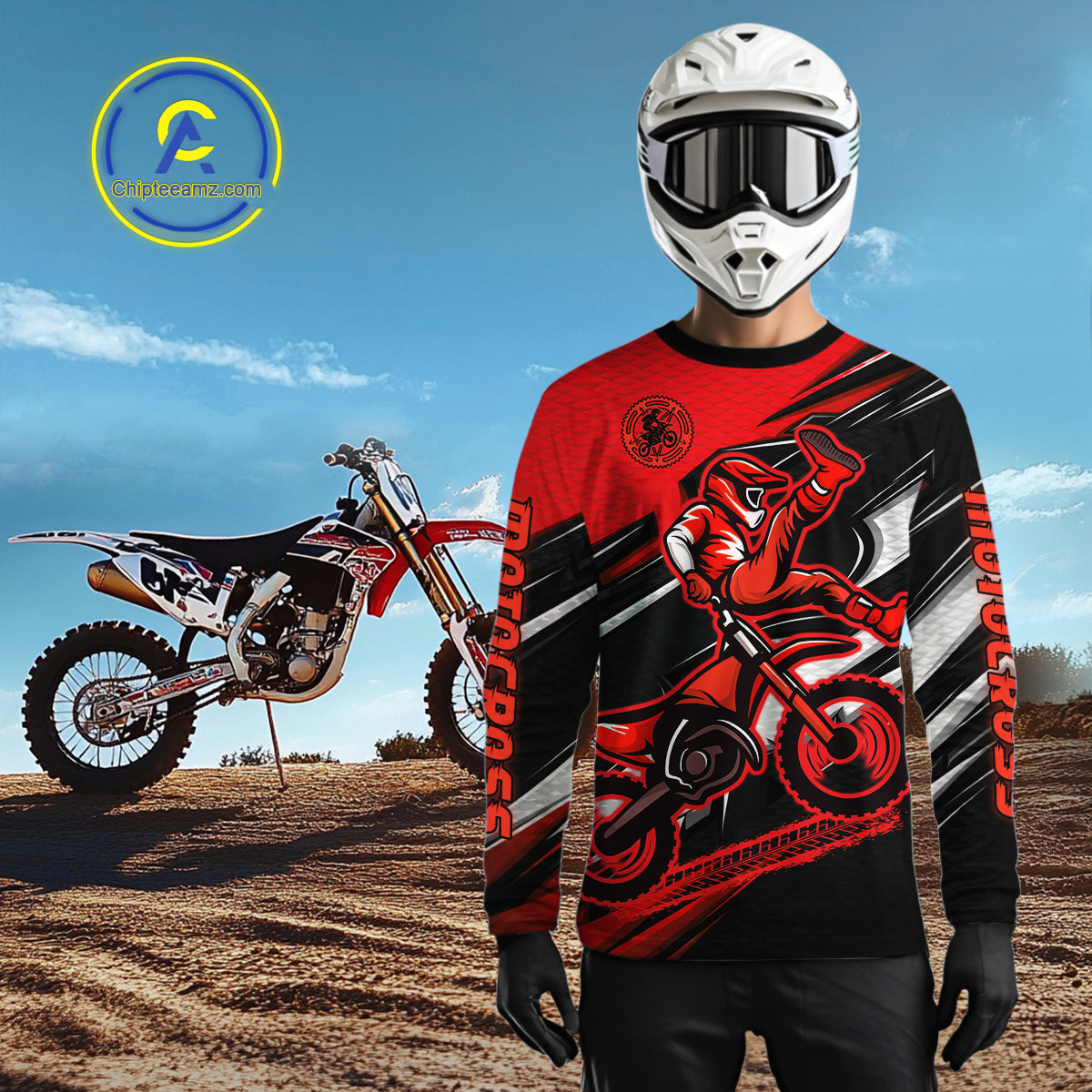Custom Red Motocross Jersey Men Kid Women Dirt Bike Jersey Motorcycle Riding Shirt XM486