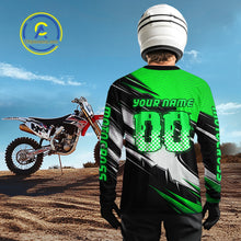 Load image into Gallery viewer, Custom Green Motocross Jersey Men Kid Women Dirt Bike Jersey Motorcycle Riding Shirt XM486