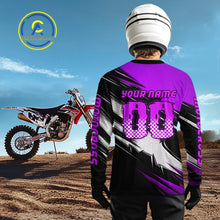 Load image into Gallery viewer, Custom Purple Motocross Jersey Men Kid Women Dirt Bike Jersey Motorcycle Riding Shirt XM486