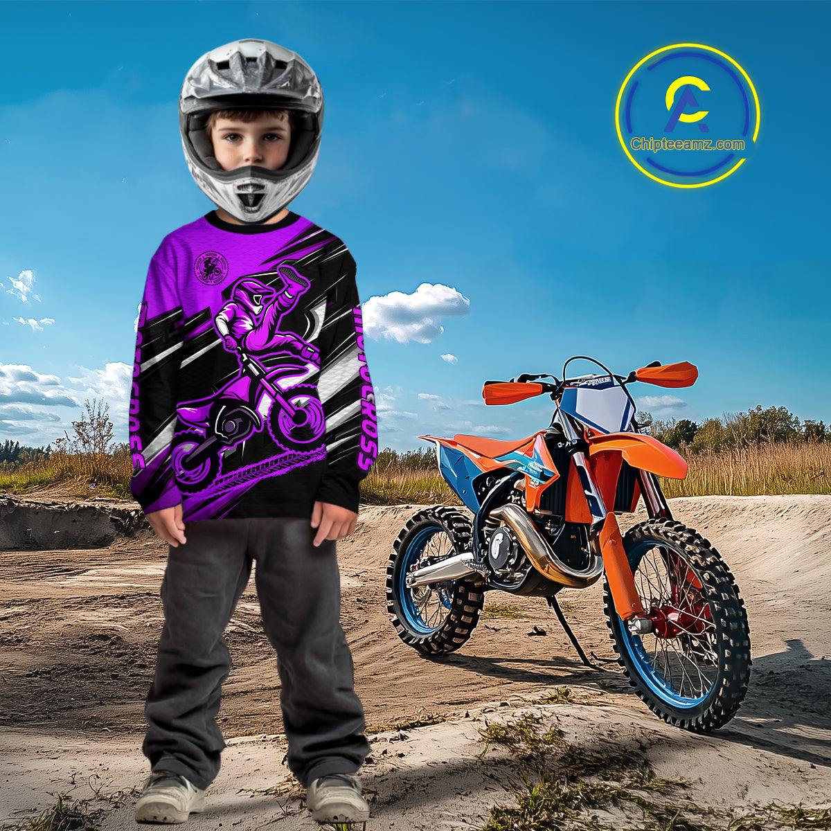 Custom Purple Motocross Jersey Men Kid Women Dirt Bike Jersey Motorcycle Riding Shirt XM486
