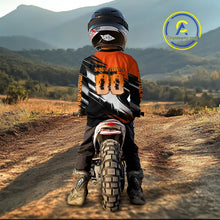 Load image into Gallery viewer, Custom Orange Motocross Jersey Men Kid Women Dirt Bike Jersey Motorcycle Riding Shirt XM486