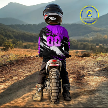 Custom Purple Motocross Jersey Men Kid Women Dirt Bike Jersey Motorcycle Riding Shirt XM486