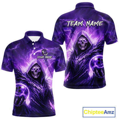 Purple Bowling Shirts for Team Women Men Custom Death Bowling Jersey Bowl League MBL248