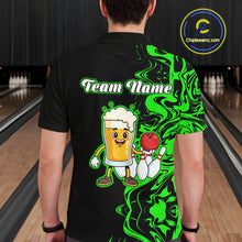 Load image into Gallery viewer, Funny Beer Bowling Shirts Team Women Men Custom Green Bowling Jersey for Bowler MBL250