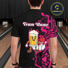 Load image into Gallery viewer, Funny Beer Bowling Shirts Team Women Men Custom Pink Bowling Jersey for Bowler MBL250
