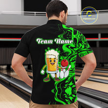 Load image into Gallery viewer, Funny Beer Bowling Shirts Team Women Men Custom Green Bowling Jersey for Bowler MBL250
