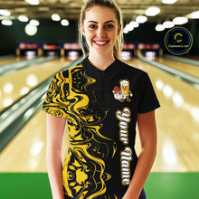 Load image into Gallery viewer, Funny Beer Bowling Shirts Team Women Men Custom Yellow Bowling Jersey for Bowler MBL250