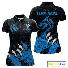 Load image into Gallery viewer, Blue Wolf Bowling Shirts for Team Men Women Custom Bowling Jerseys for Bowlers MBL205