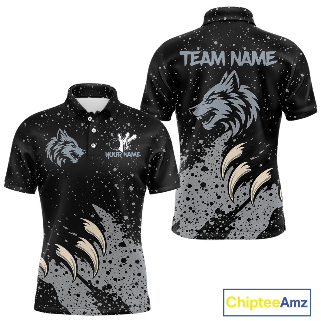 Grey Wolf Bowling Shirts for Team Men Women Custom Bowling Jerseys for Bowlers MBL205
